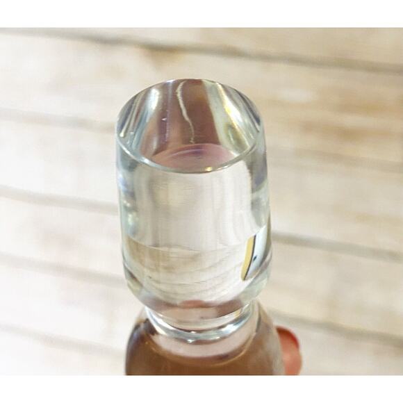 Clear Glass Genie Bottle Liquor Decanter w/ Stopper Barware 11.5" Made in Turkey - Picture 4 of 5